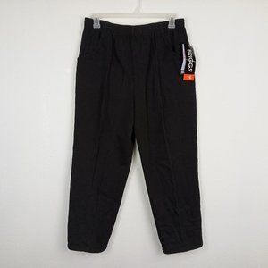 Briggs Petite Denim Pull On Pants NWT Women's Size 16 Black Classic Comfort Fit.